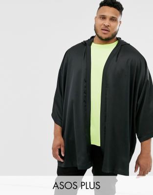 black satin kimono jacket