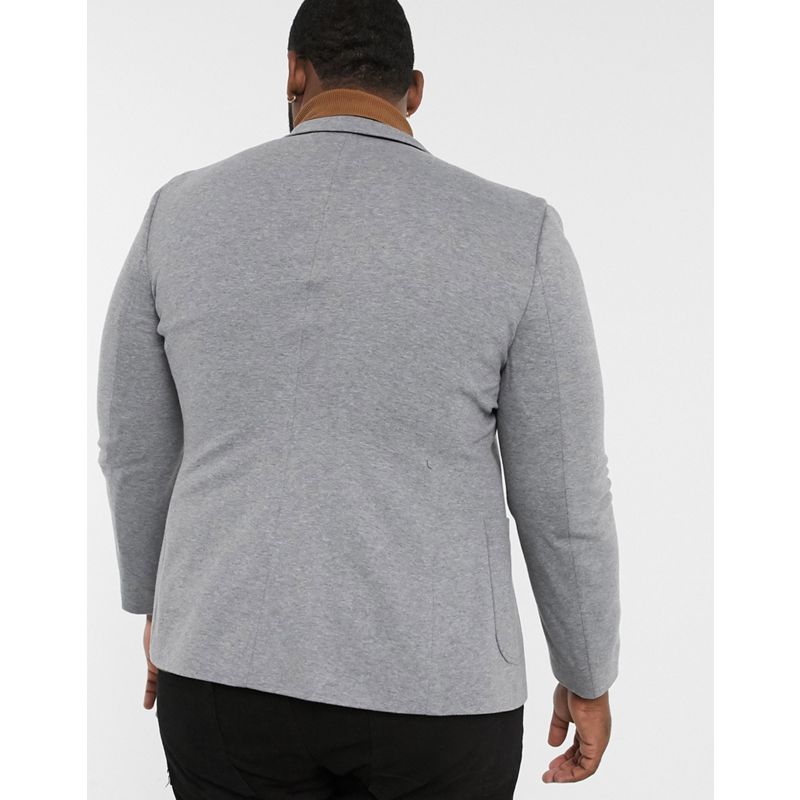 Blazer Uomo DESIGN Plus - Blazer super skinny in jersey grigio