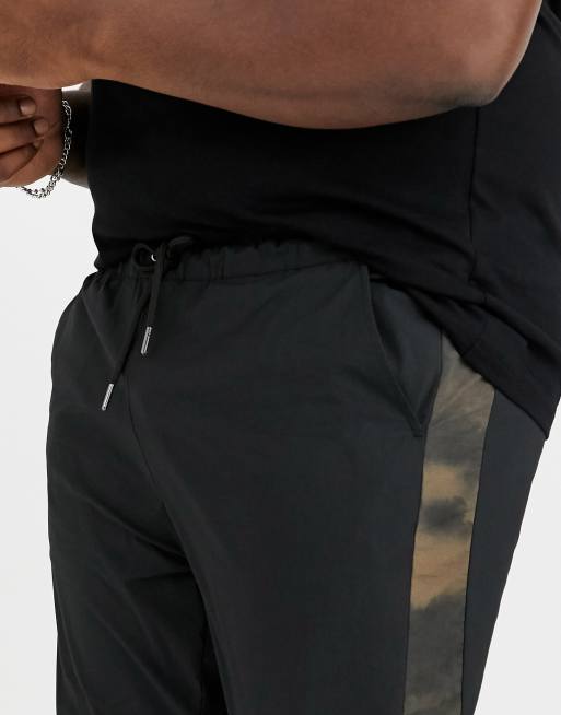 ASOS DESIGN Plus – Czarne obcisłe joggersy z lampasami, 3 z 4