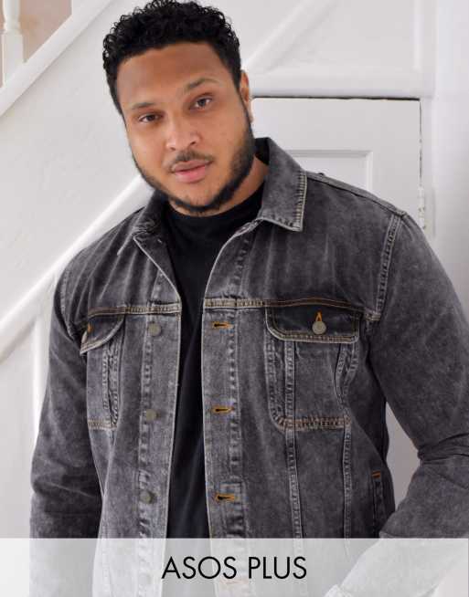 ASOS DESIGN Plus denim jacket in vintage black wash