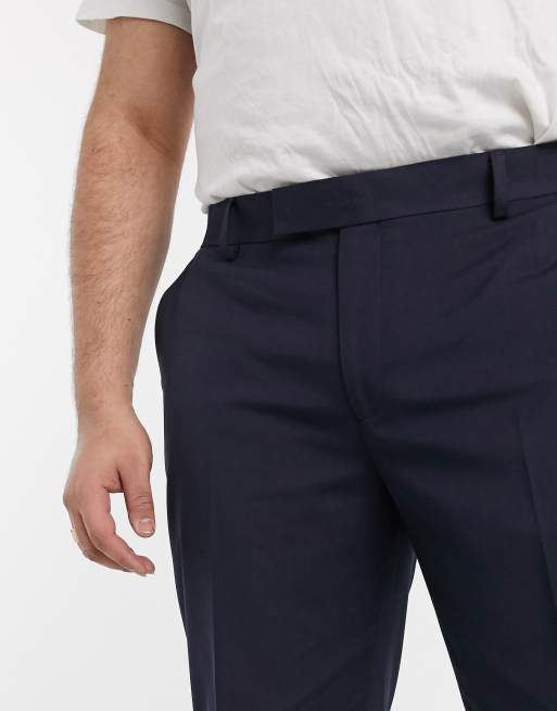 ASOS DESIGN Plus – Enge Smokinghose in Marineblau, 3 von 4