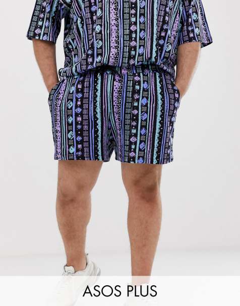 ASOS DESIGN Plus festival co-ord shorts with aztec print