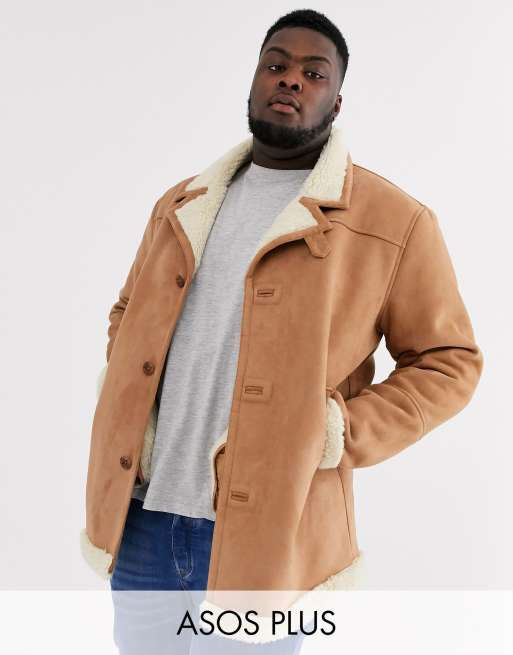 Asos design faux suede hotsell biker jacket in tan