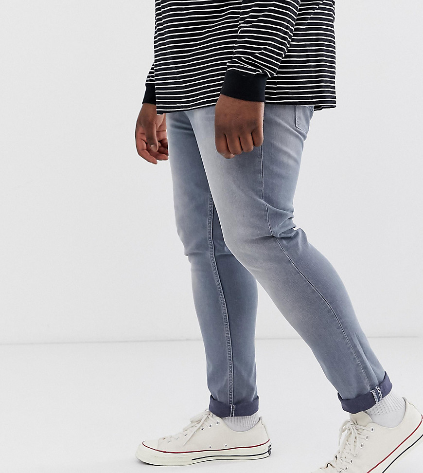 ASOS DESIGN Plus - Jeans super skinny grigio polvere