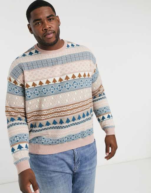 Oversized fair outlet isle sweater