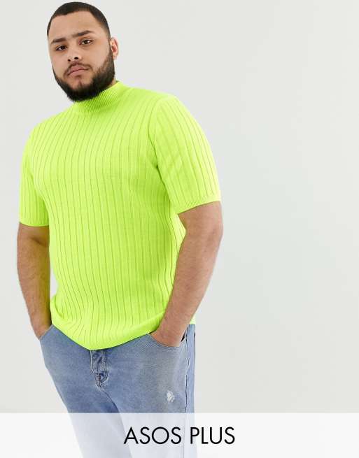 Lime green cheap mock neck