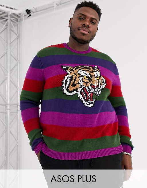 Gucci rainbow clearance tiger sweater