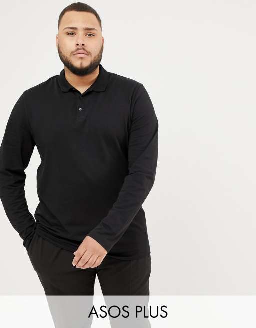 asos men's long sleeve polo shirts