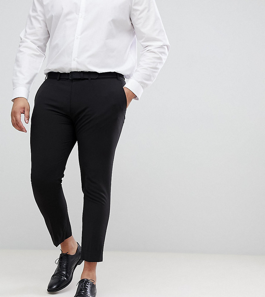 ASOS DESIGN - Plus - Nette superskinny cropped broek in zwart