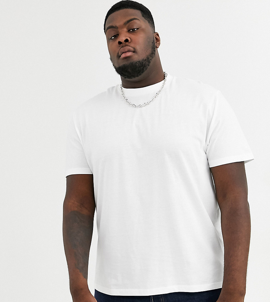 ASOS DESIGN Plus organic relaxed t-shirt with crew neck in white