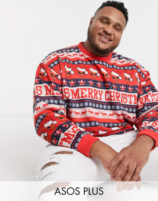 Oversized deals christmas sweatshirt