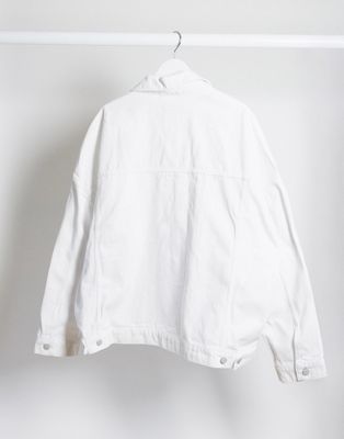 plus white denim jacket