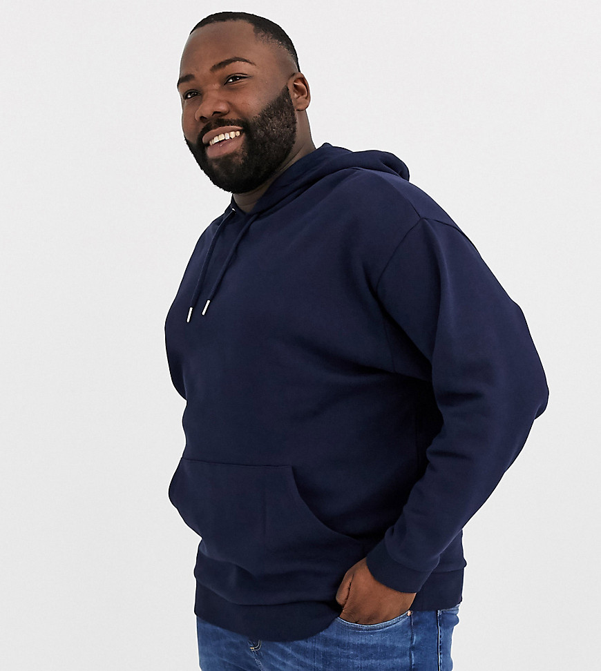 ASOS DESIGN Plus - Oversized hoodie in marineblauw