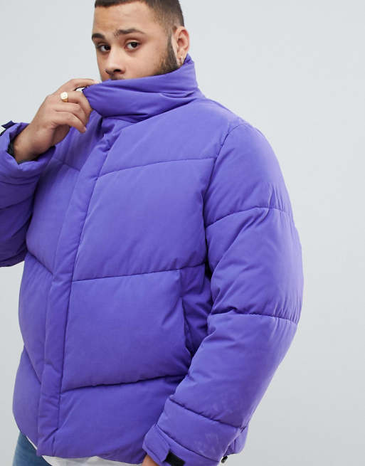 Topshop purple store puffer jacket