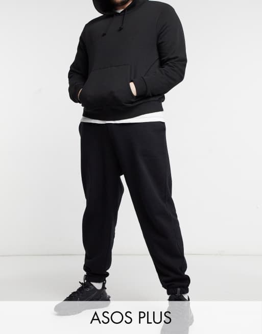black oversized sweatpants