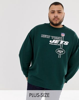 ASOS DESIGN Plus - Oversized sweatshirt met NFL New York Jets-print-Groen