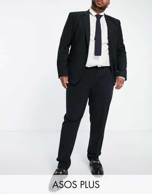 ASOS DESIGN Plus - Pantaloni da abito super skinny elasticizzati in quattro direzioni neri