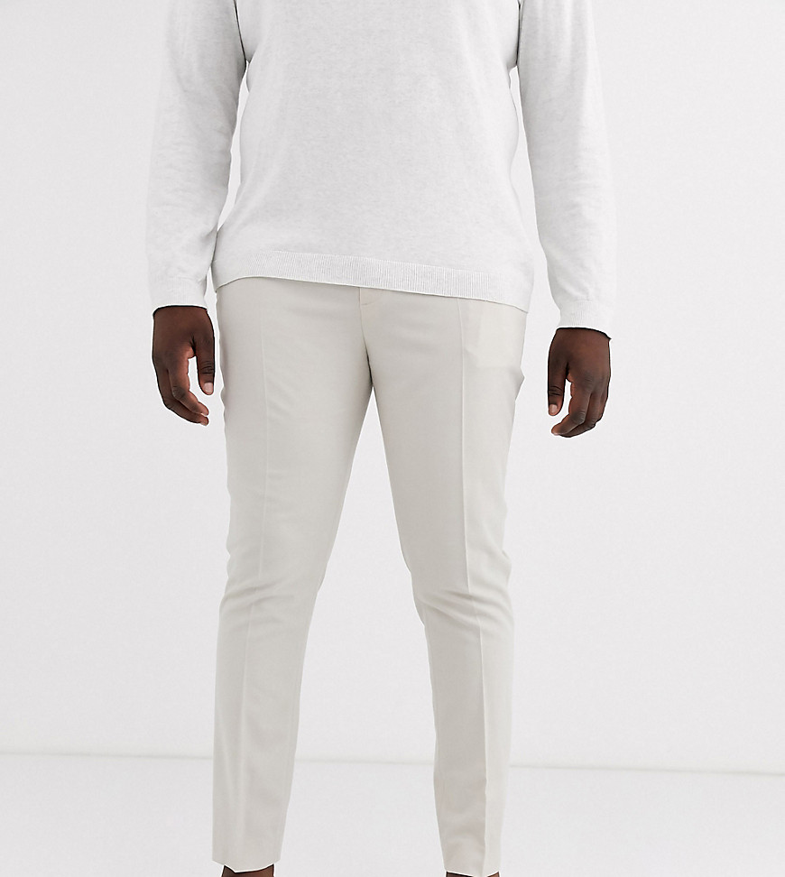 ASOS DESIGN Plus - Pantaloni super skinny eleganti grigio ghiaccio