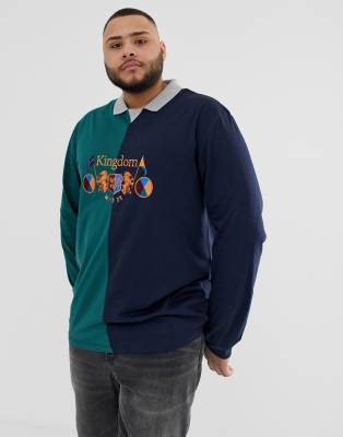 Rétro Décontracté À Imprimé PlusPolo Asos Manches Avec Longues Design EH9YWID2