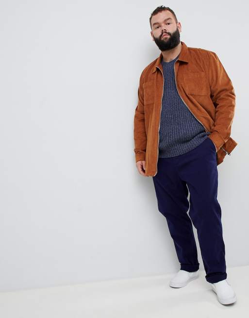 ASOS DESIGN Plus - Pull côtelé épais style pêcheur - Bleu marine, 4 de 4
