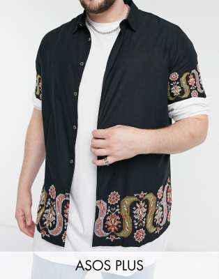 asos mens black shirt