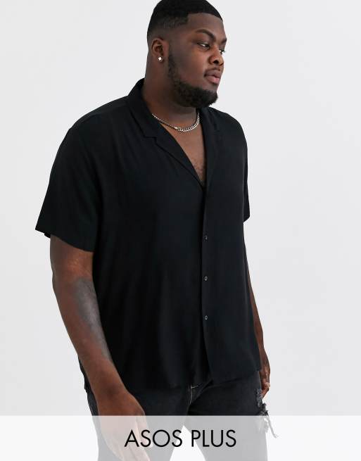 asos oversized viscose shirt