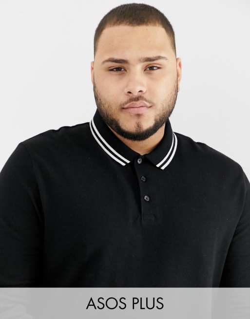 asos men's long sleeve polo shirts