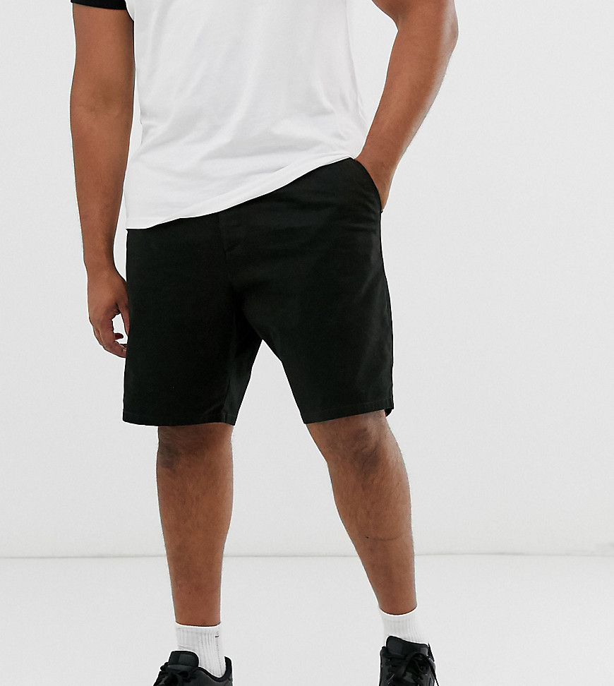 ASOS DESIGN Plus relaxed shorts in black