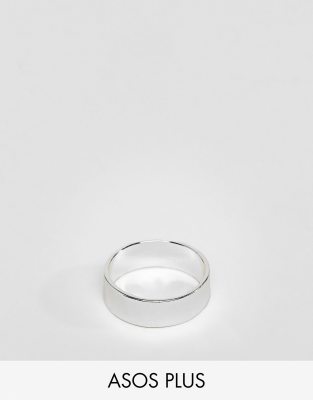 ASOS DESIGN Plus ring in silver tone