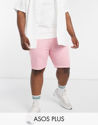 light pink denim shorts