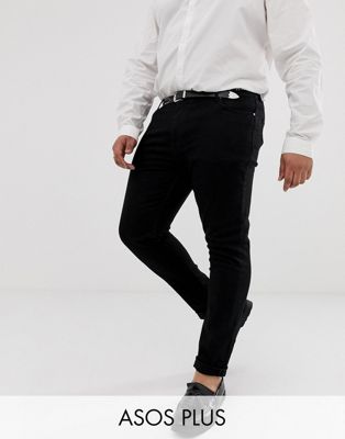 ASOS DESIGN Plus skinny jeans in black | ASOS