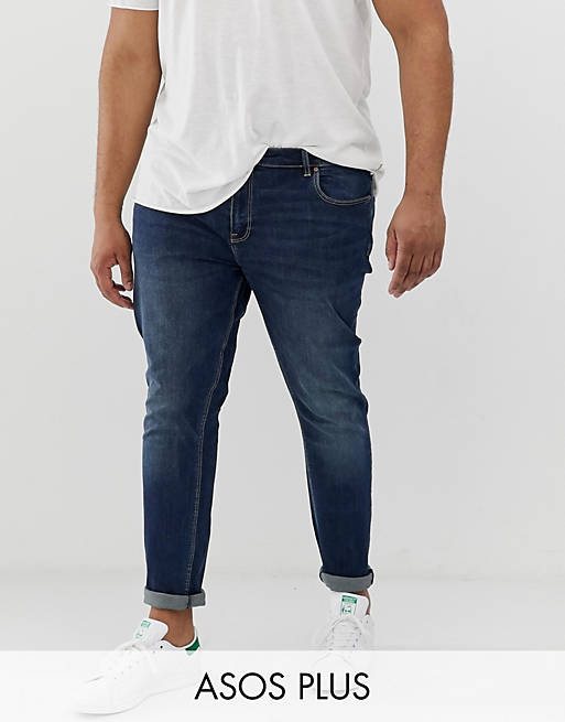 ASOS DESIGN Plus skinny jeans in dark wash