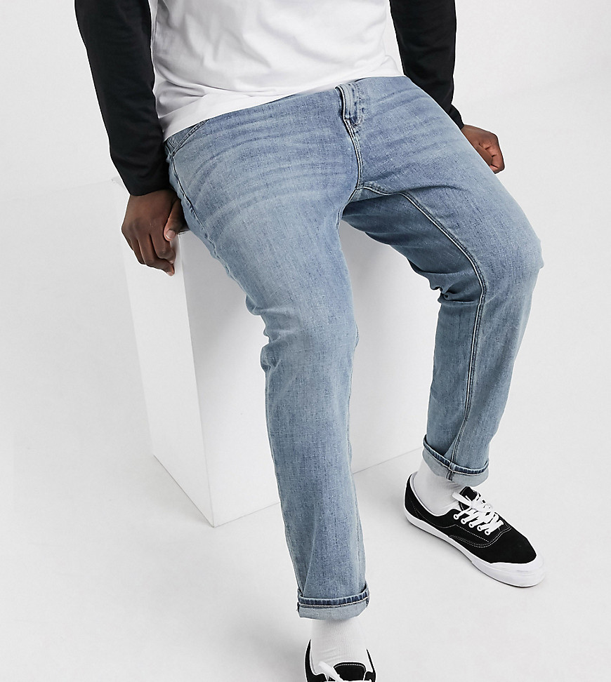 ASOS DESIGN Plus skinny jeans in vintage mid wash-Blue