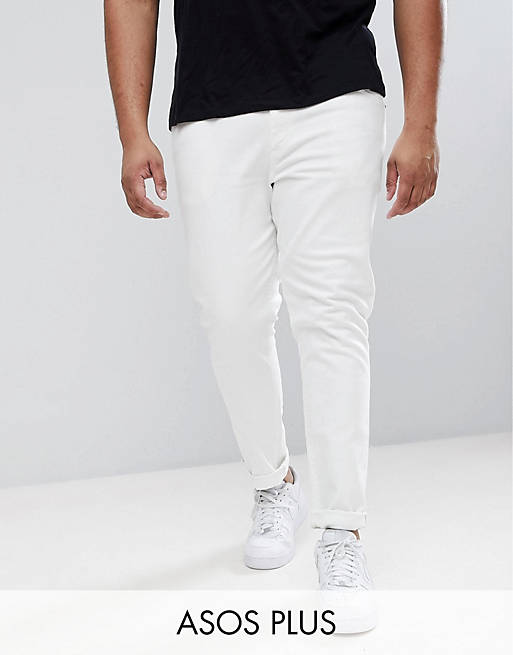 ASOS DESIGN Plus skinny jeans in white