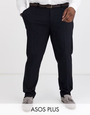 ASOS DESIGN Plus  Enge Anzughose in Marineblau-Navy Navy