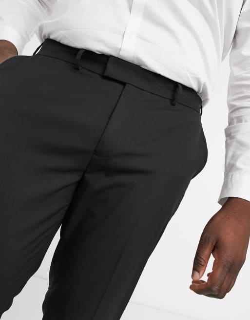 ASOS DESIGN Plus skinny smart pants in black, 3 of 4
