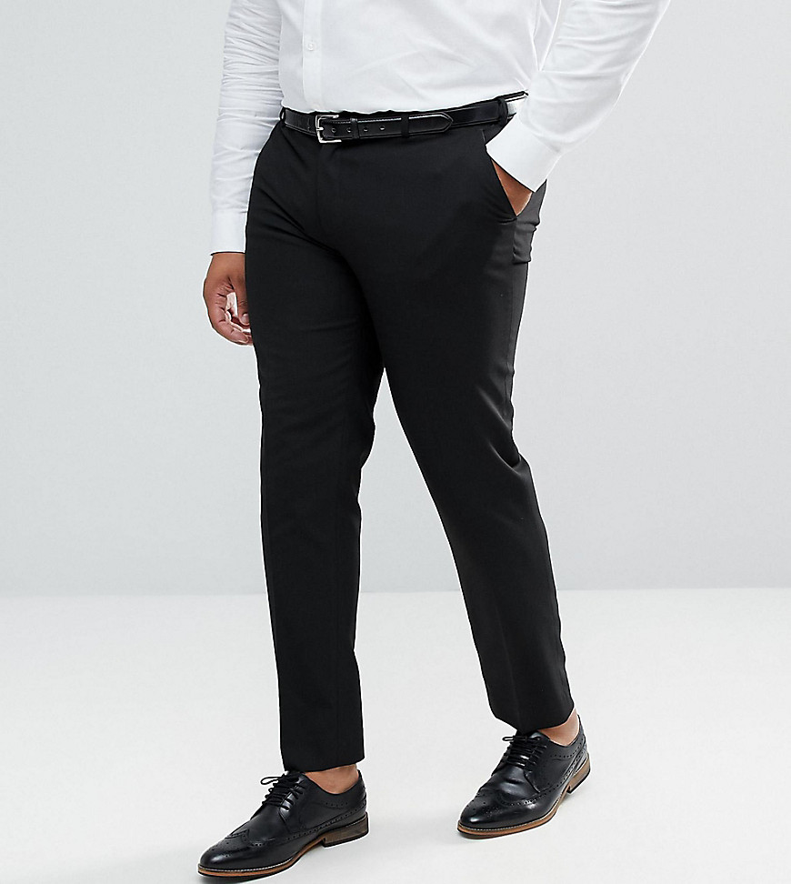 ASOS DESIGN Plus skinny smart trousers in black