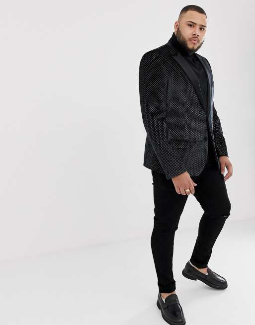 Asos black velvet on sale blazer