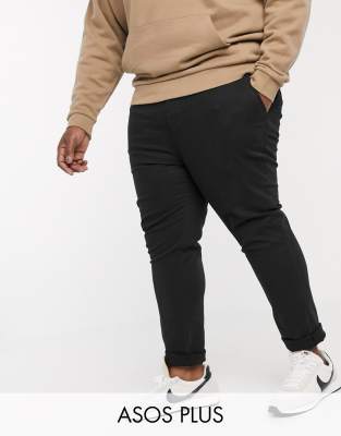 plus size black chinos
