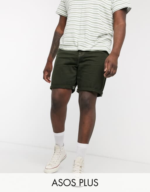 Dark green outlet jean shorts