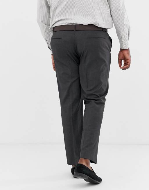 ASOS DESIGN Plus slim smart pants in charcoal, 2 of 4