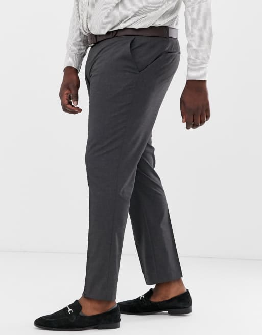 ASOS DESIGN Plus slim smart pants in charcoal, 4 of 4