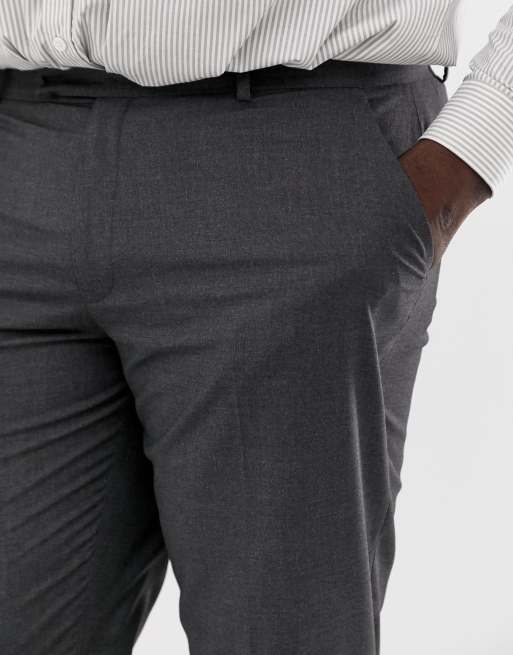 ASOS DESIGN Plus slim smart trousers in charcoal, 3 of 4