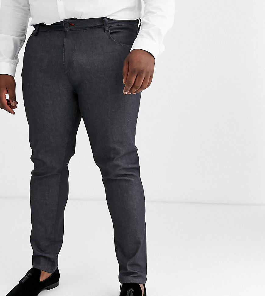 ASOS DESIGN Plus smart skinny jeans in raw grey