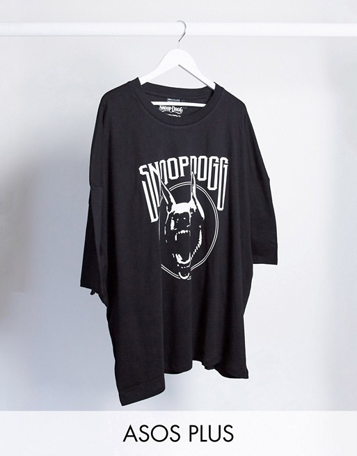ASOS DESIGN Plus Snoop DogG oversized heavyweight t-shirt with front print