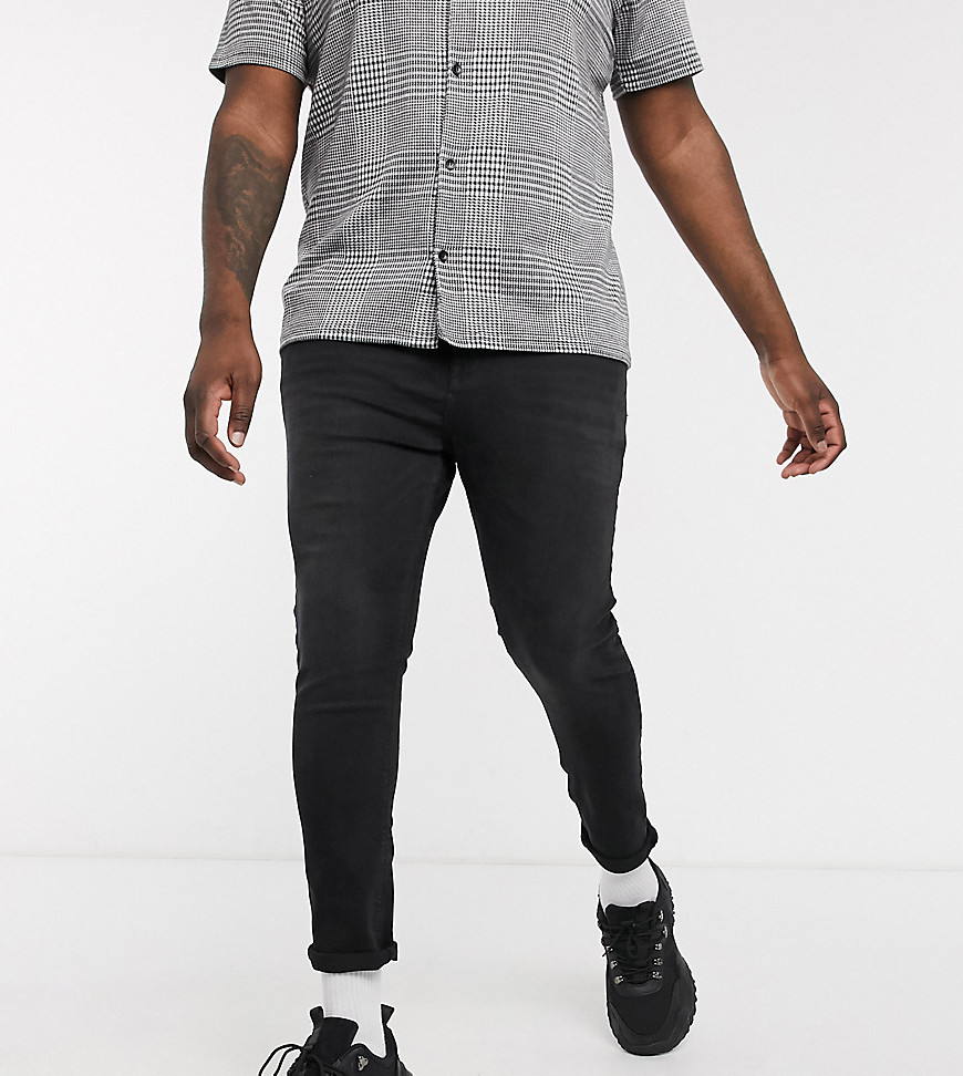 ASOS DESIGN Plus spray on jeans in power stretch jeans in washed black