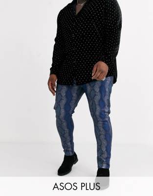 snakeskin skinny jeans