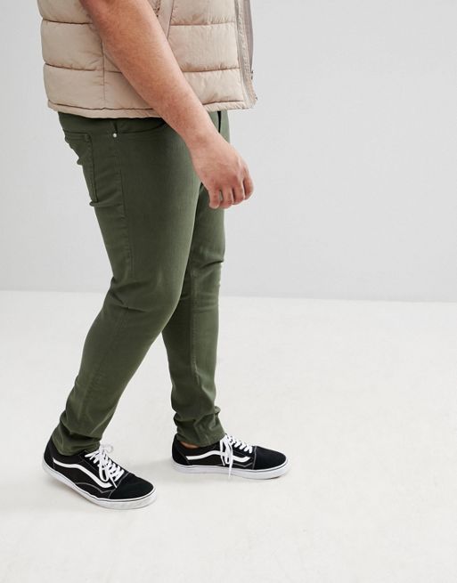 ASOS Collection Asos Green Coated Coloured Skinny Jeans
