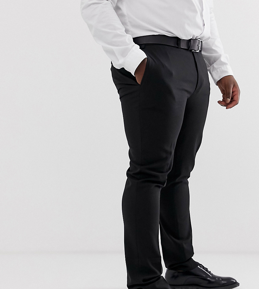 ASOS DESIGN Plus super skinny smart trousers in black