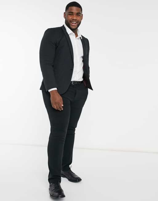 ASOS DESIGN Plus – Superenger Jersey-Blazer in Schwarz, 4 von 4